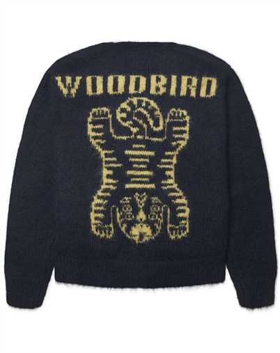 Woodbird - WBKoon Zip Tiger Cardigan - Navy